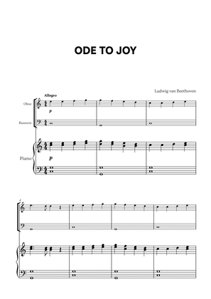 Book cover for Beethoven - Ode to Joy for Oboe, Bassoon and Piano