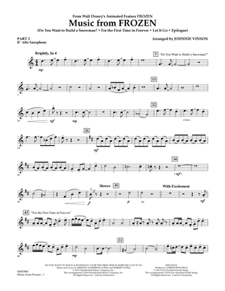 Book cover for Music from "Frozen" - Pt.2 - Eb Alto Saxophone