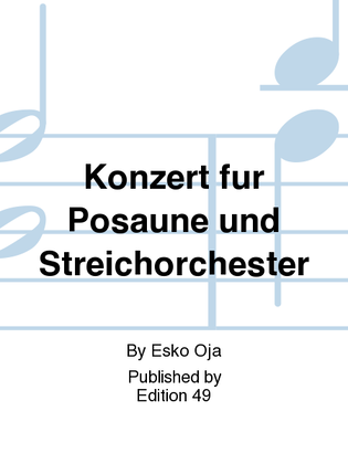 Book cover for Konzert fur Posaune und Streichorchester