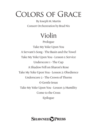 Book cover for Colors of Grace - Lessons for Lent (New Edition) (Consort) - Violin