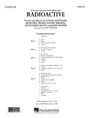 Book cover for Radioactive - Conductor Score (Full Score)