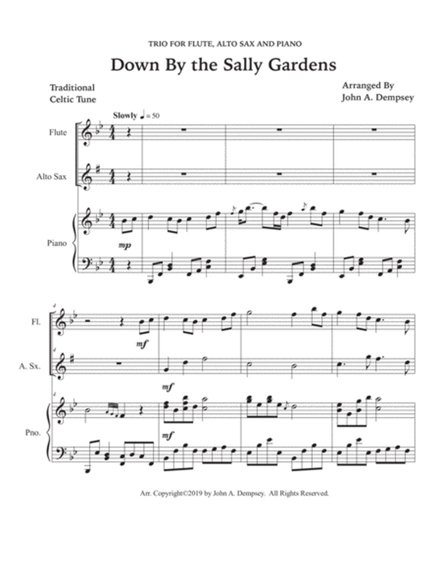 Down By the Sally Gardens (Trio for Flute, Alto Sax and Piano) image number null