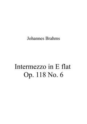Book cover for Intermezzo in E flat Op. 118 No. 6