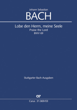 Book cover for Praise the Lord, O my spirit (Lobe den Herrn, o meine Seele)