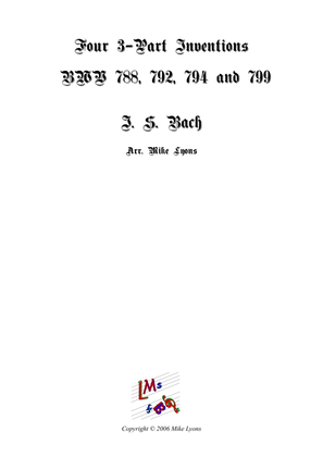 Book cover for Double Reed Quintet - Four Three-Part Inventions BWV 788, BWV 792, BWV 794 and BWV 799