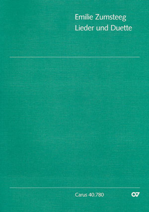 Book cover for Zumsteeg: Ausgewahlte Lieder und Duette