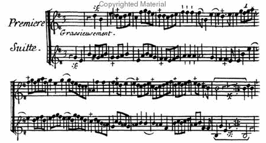 Pieces for two flutes or two violins, 1723. 1st suite