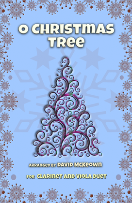Book cover for O Christmas Tree, (O Tannenbaum), Jazz style, for Clarinet and Viola Duet
