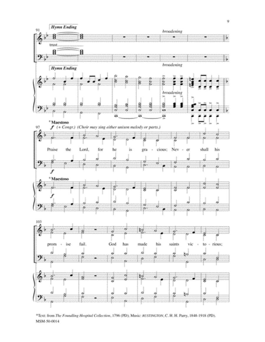 In You, O Lord, I Will Place My Trust (Choral Score) image number null