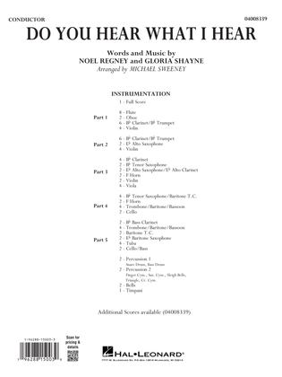 Do You Hear What I Hear (arr. Michael Sweeney) - Conductor Score (Full Score)