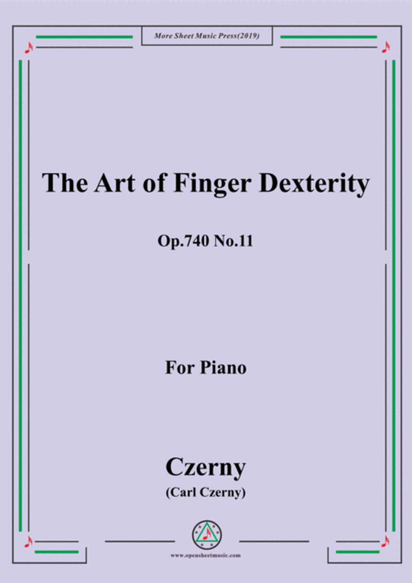 Czerny-The Art of Finger Dexterity,Op.740 No.11,for Piano image number null