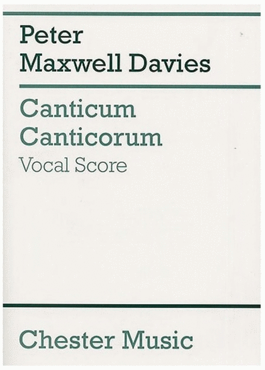 Maxwell Davies Canticum Canticorum V/S