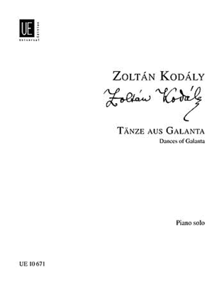 Book cover for Dances of Galanta, Piano Score