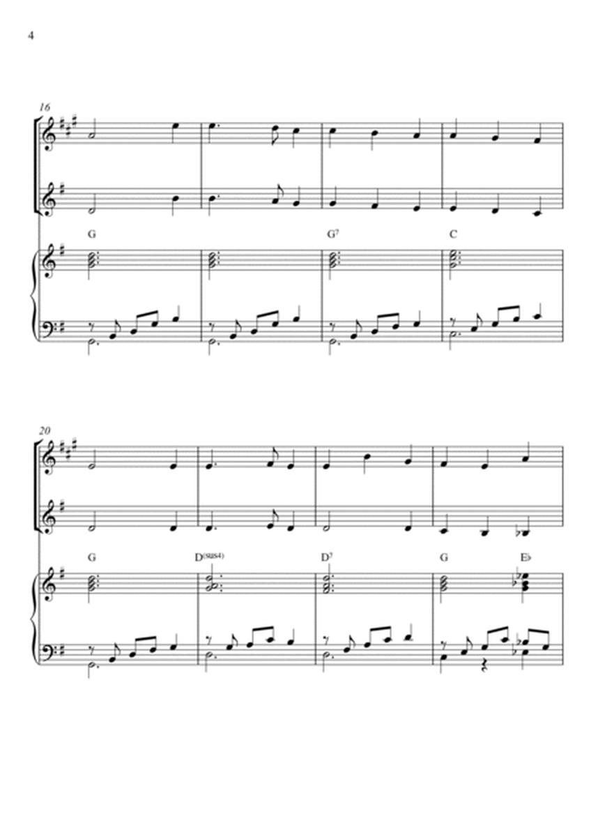 Traditional - Away in A Manger (Trio Piano, Clarinet and Violin) with chords image number null