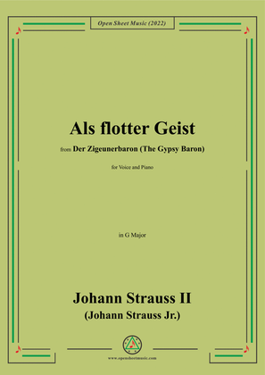 Book cover for Johann Strauss II-Als flotter Geist,in G Major