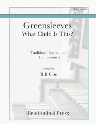 Book cover for Greensleeves/What Child Is This? string quartet