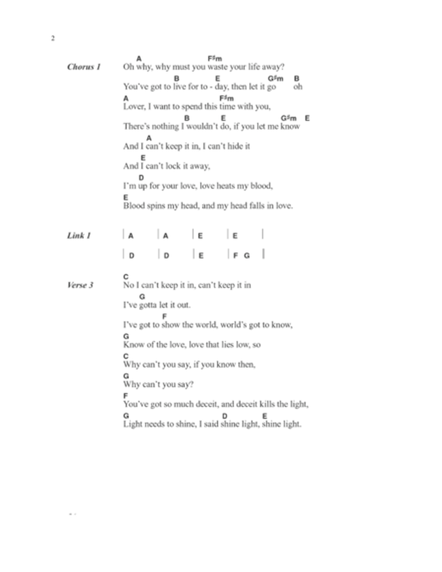 Can't Keep It In by Cat Stevens Acoustic Guitar - Digital Sheet Music