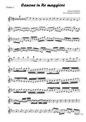Book cover for Canon in D Major - Johann Pachelbel (Violin 1)