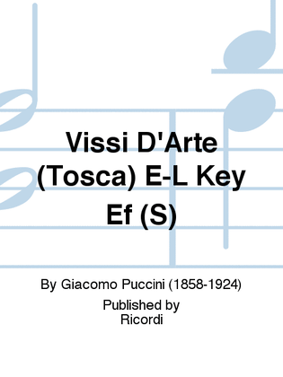 Book cover for Vissi D'arte, Vissi D'amore