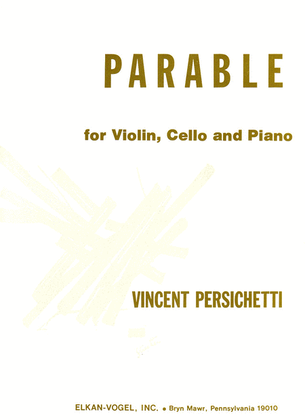 Book cover for Parable For Violin, Cello And Piano