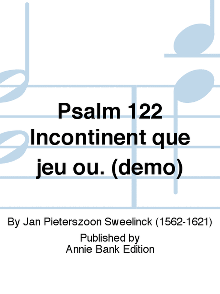 Psalm 122 Incontinent que jeu ou. (demo)
