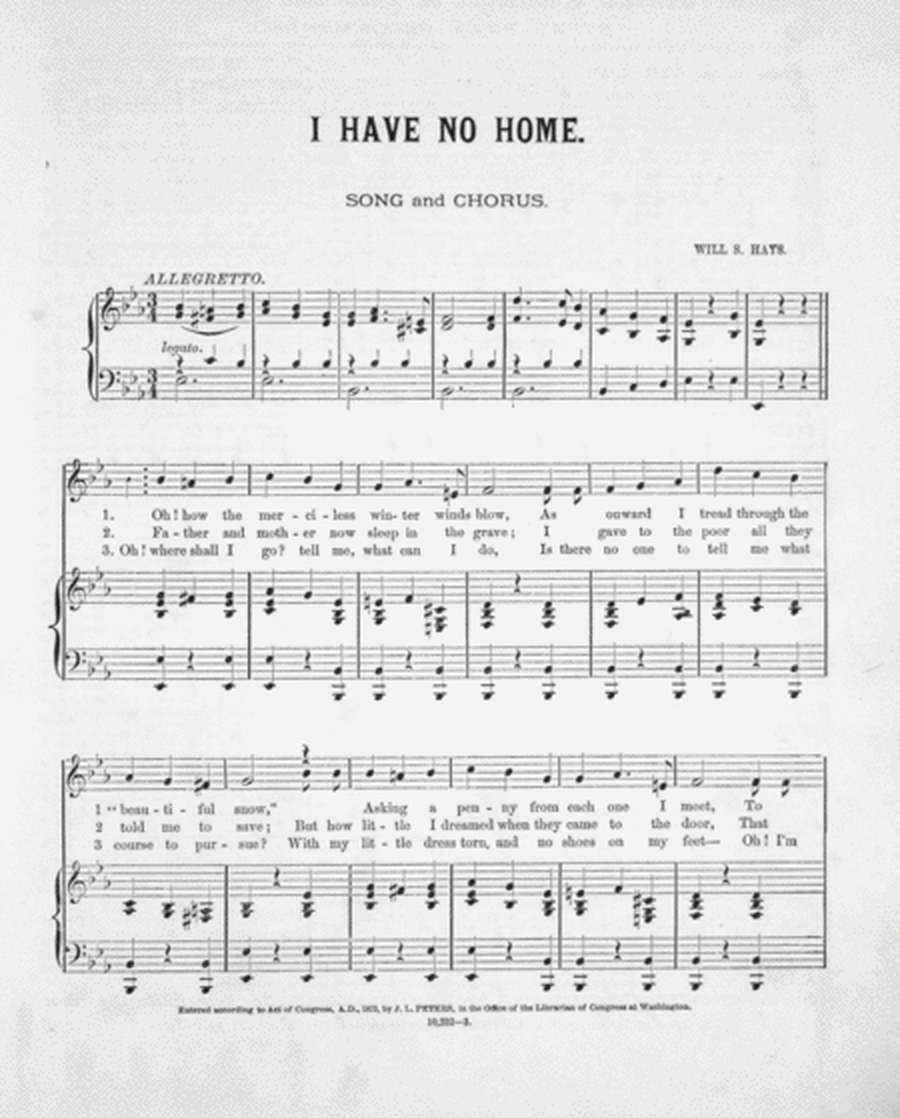 I Have No Home. Song & Chorus