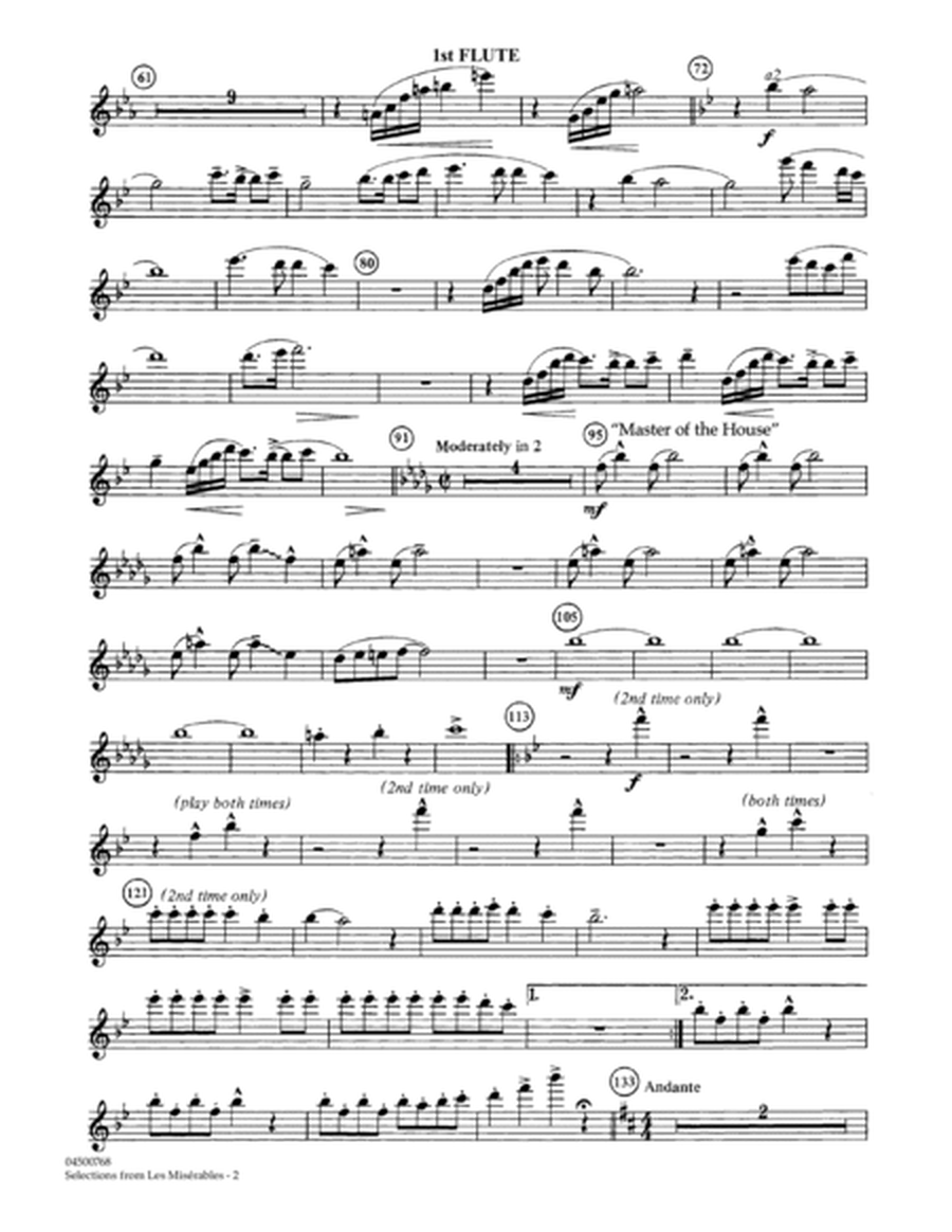 Selections from Les Miserables (arr. Bob Lowden) - Flute 1