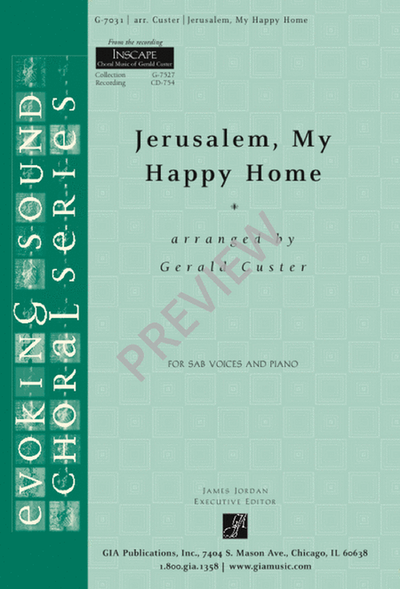 Jerusalem, My Happy Home image number null