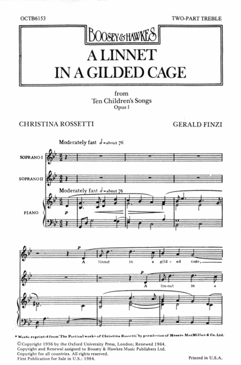 A Linnet in a Gilded Cage