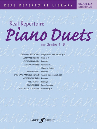 Book cover for Real Repertoire Piano Duets Grade 4-6