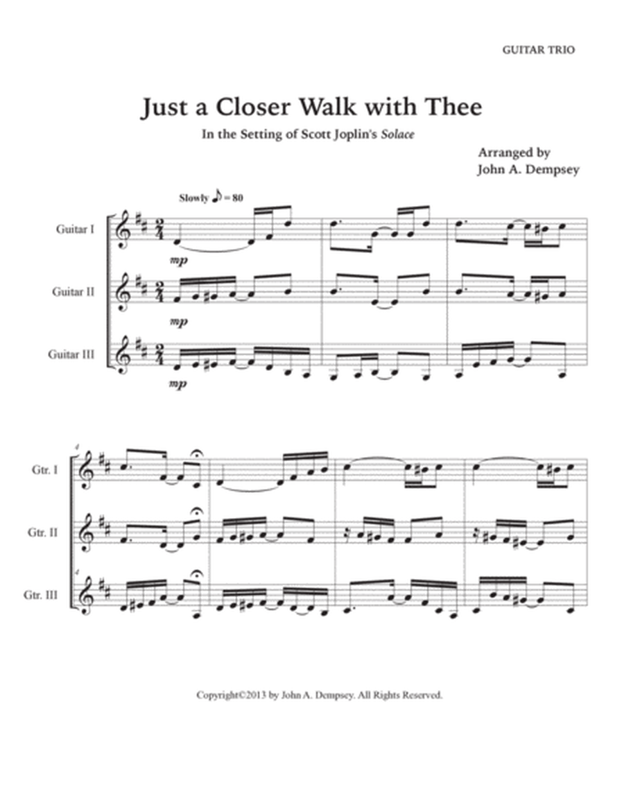Just a Closer Walk With Thee (Guitar Trio) image number null