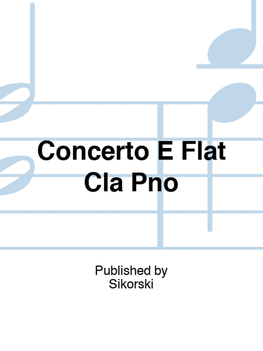 Concerto E Flat Cla Pno