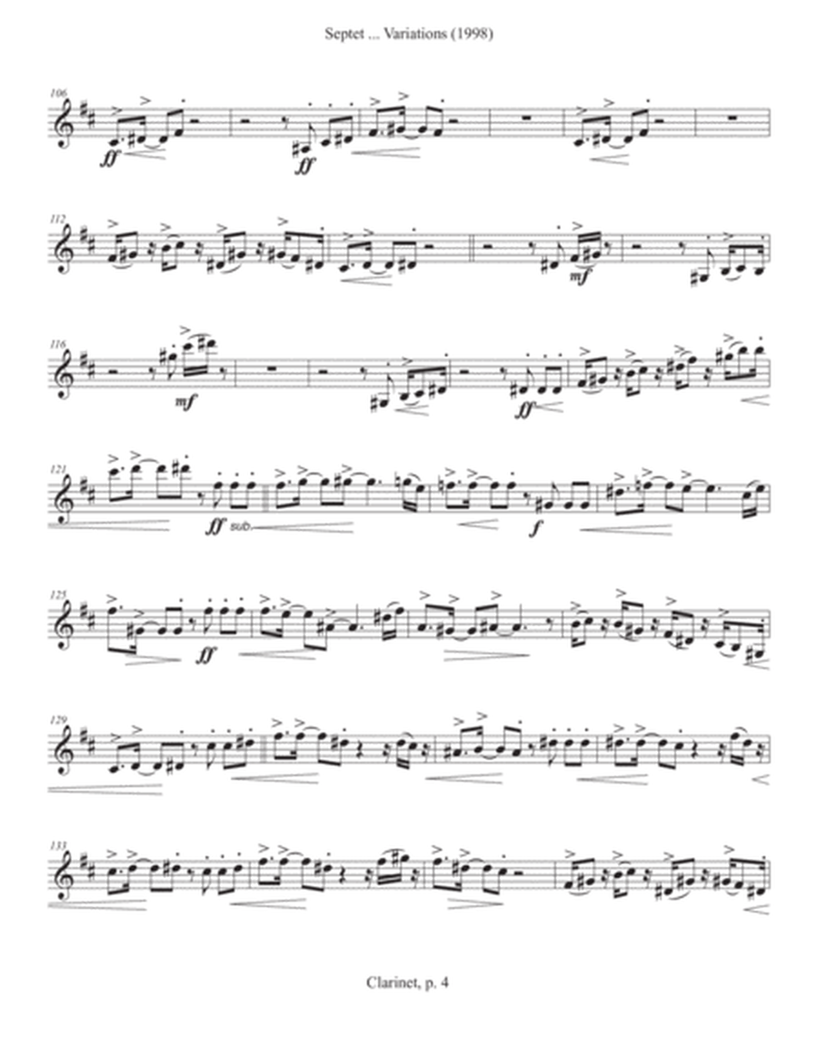 Septet, opus 77 ... Variations on a Shaker Tune (1998) clarinet part