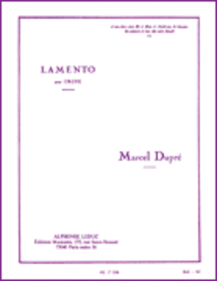 Lamento pour Orgue - Op. 24