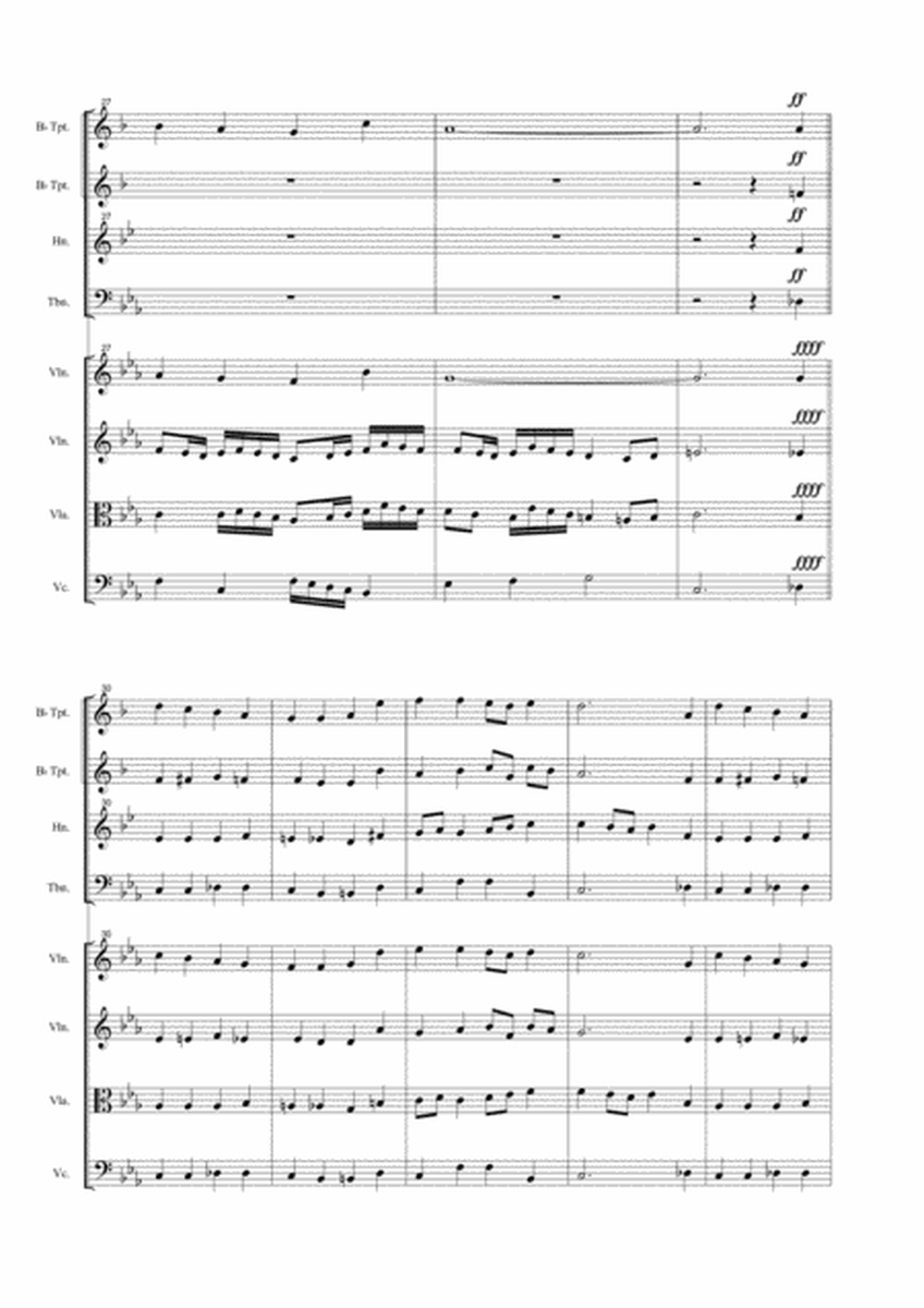 O HAUPT VOLL BLUT UND WUNDEN - Matthew Passion - BWV 244 - Arr. for Brass and String Quartets image number null