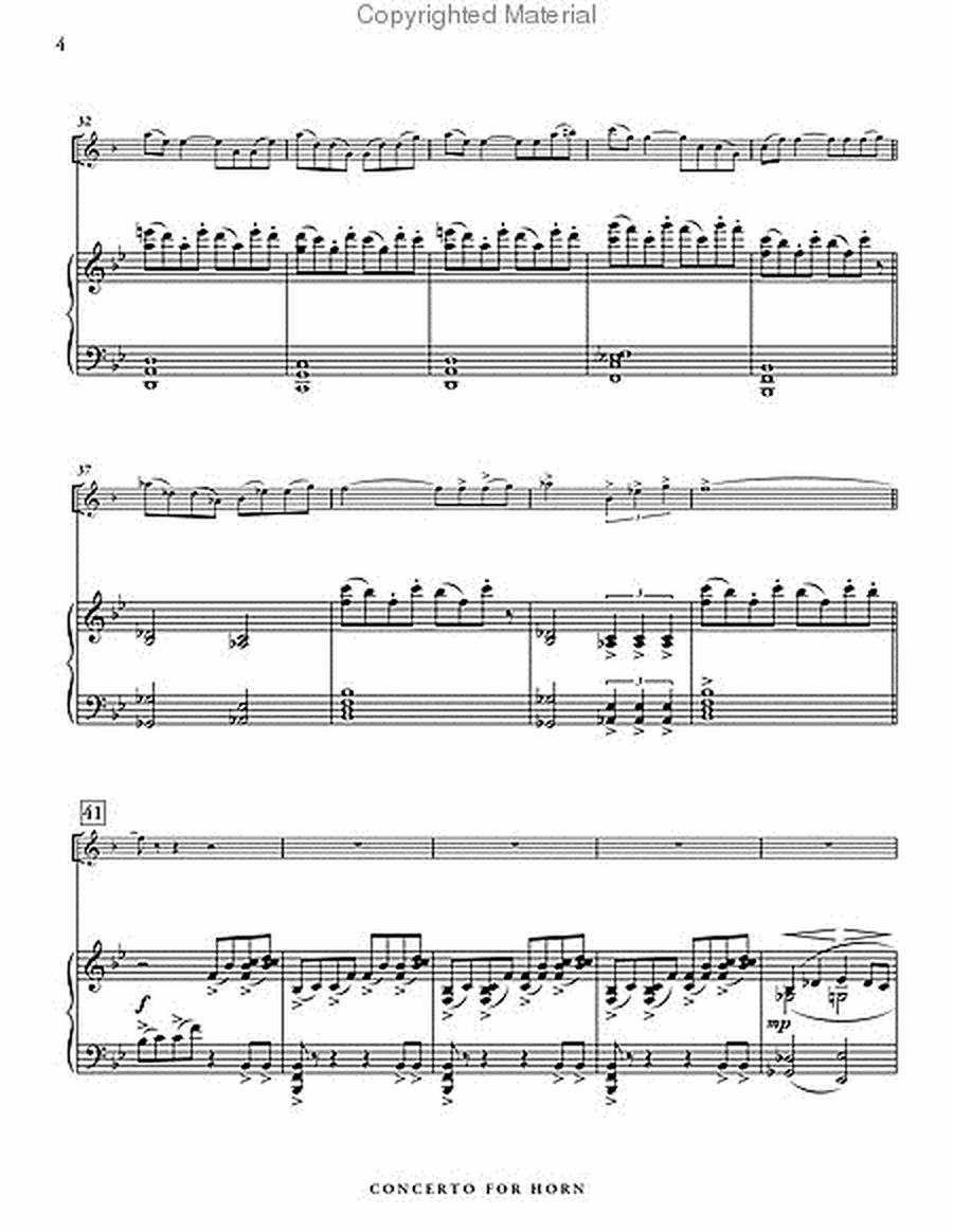 Concerto for Horn (piano reduction)