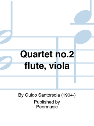 Book cover for Quartet no.2 flute, viola
