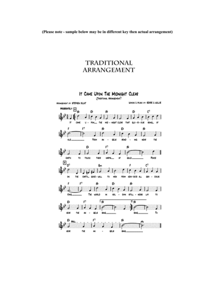 It Came Upon The Midnight Clear - Lead sheet arranged in traditional and jazz style (key of Bb)