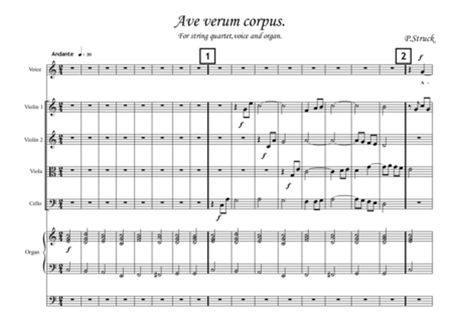 Ave verum corpus for soprano,string quartet and organ image number null