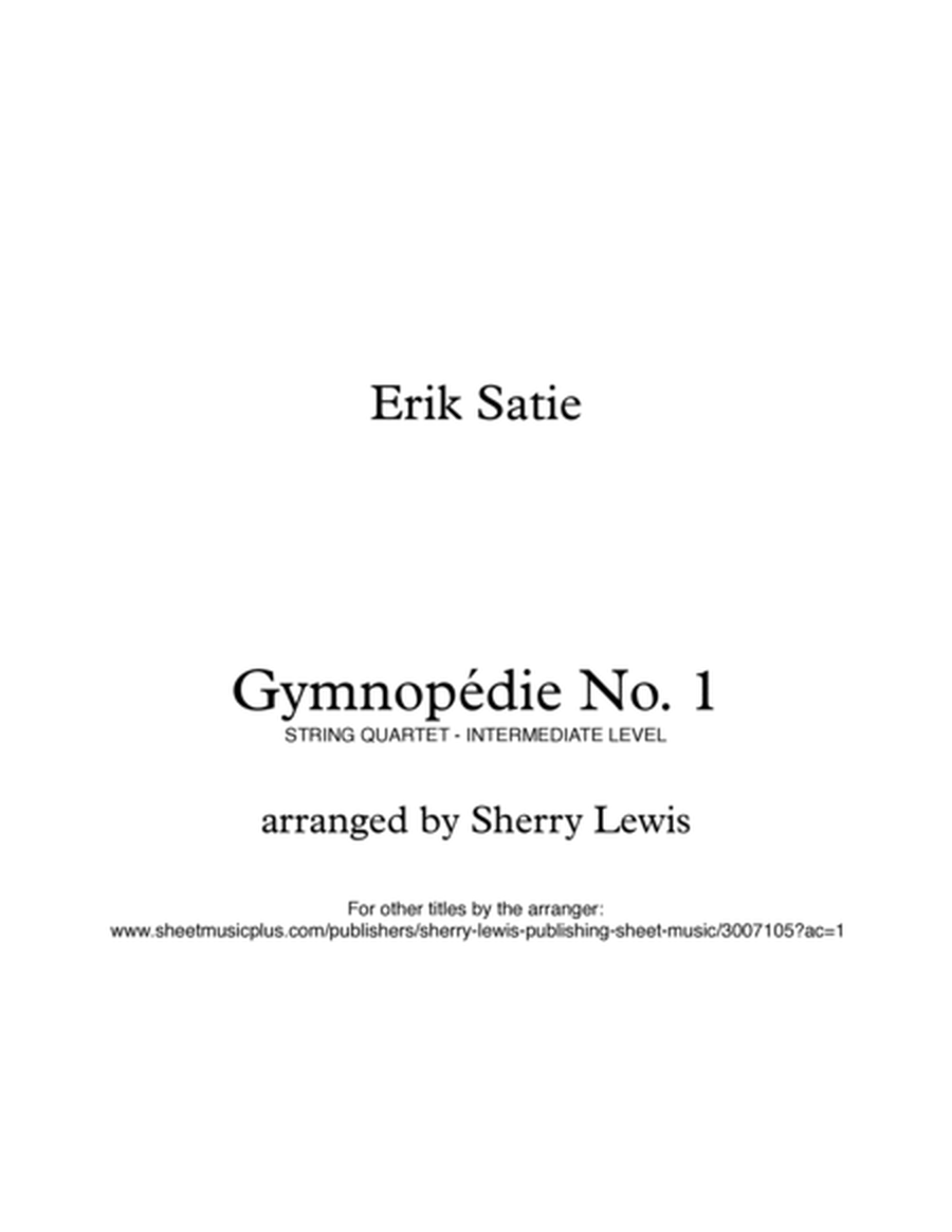 GYMNOPÉDIE NO.1 String Quartet, Intermediate Level for 2 violins, viola and cello image number null