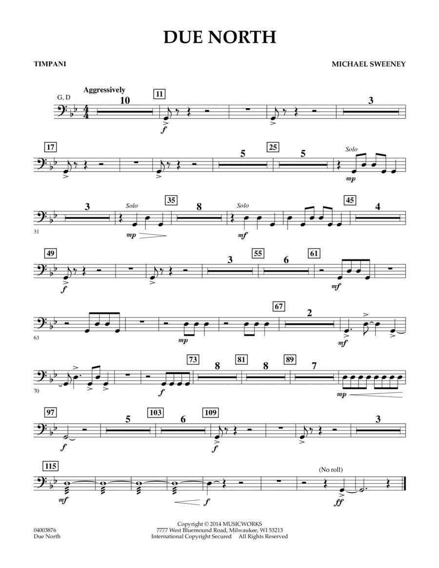 Due North - Timpani