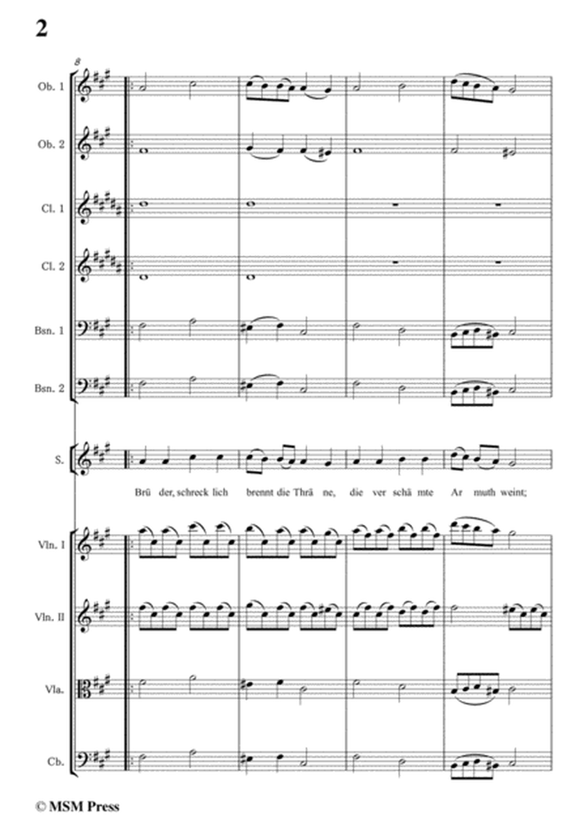 Schubert-Lied,in A Major,for For Woodwinds,Strings and Voice image number null