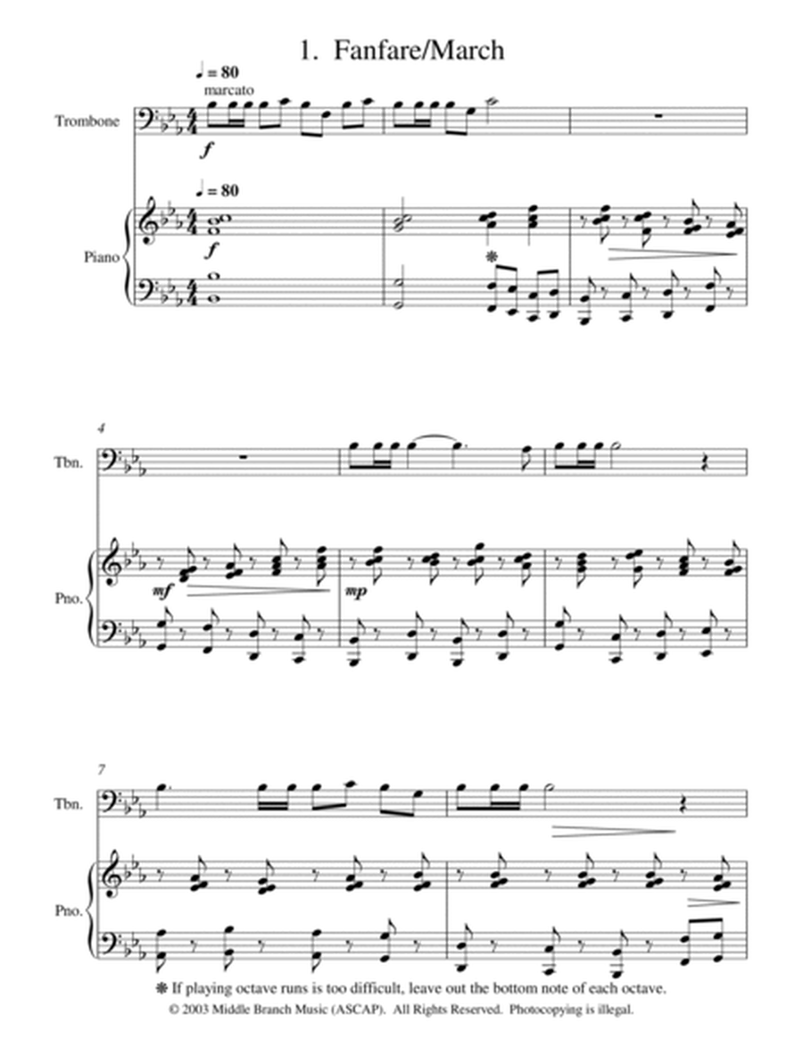 Five Spot--Five Tunes for Advanced Beginner or Intermediate Trombone and Piano