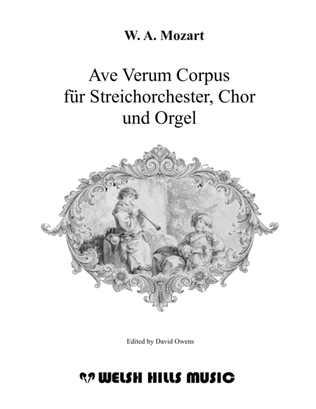 Book cover for Ave Verum Corpus for String Orchestra, Choir and Organ