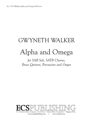 Book cover for Alpha and Omega (Downloadable Brass Version Full Score)