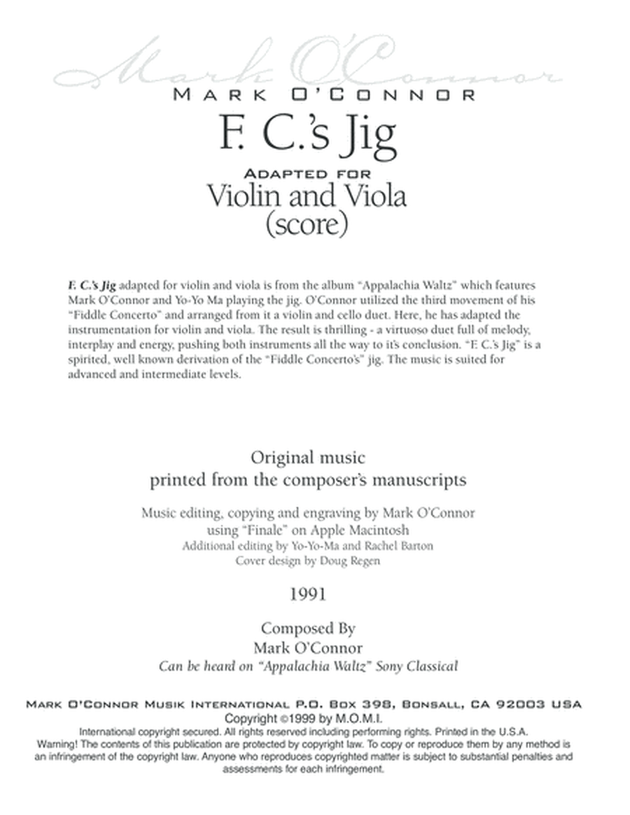 F. C.'s Jig (score - vln, vla) image number null