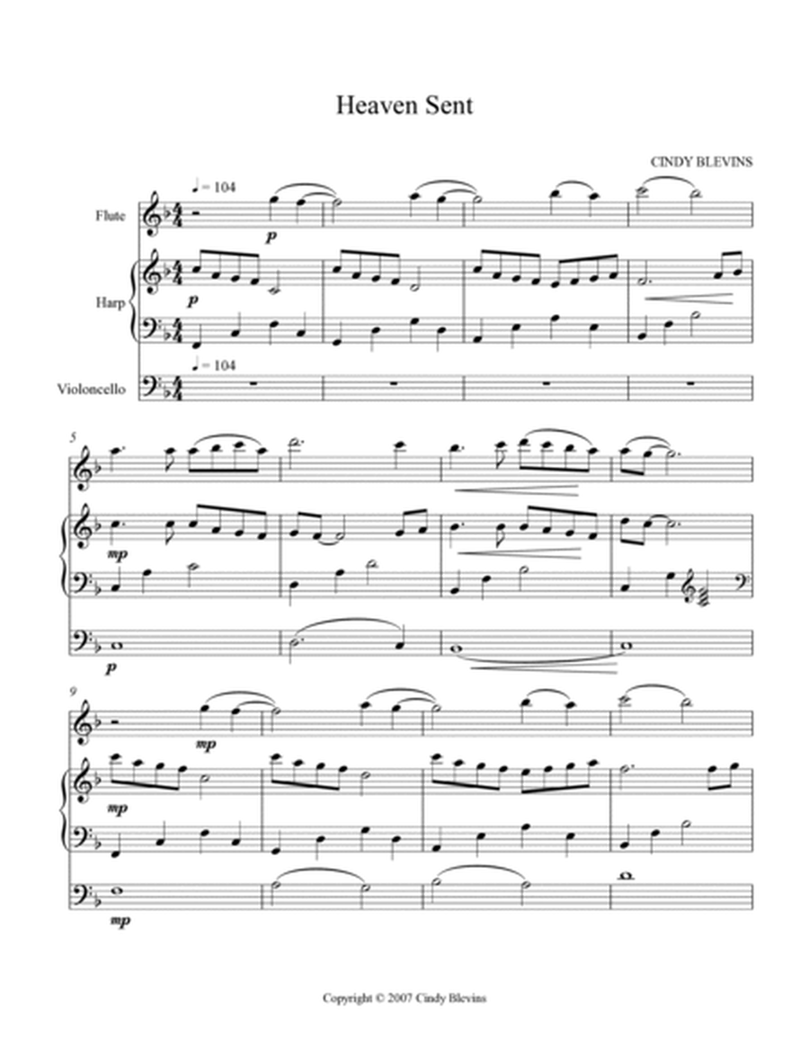 Heaven Sent, an original song for Harp, Flute and Cello image number null