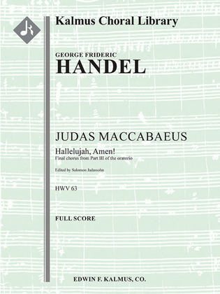 Book cover for Judas Maccabaeus, HWV 63, Act III, Final Chorus -- Hallelujah, Amen