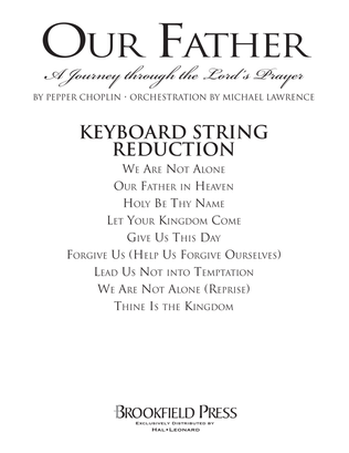 Book cover for Our Father - A Journey Through The Lord's Prayer - Keyboard String Reduction