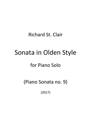 Book cover for Sonata in Olden Style for Solo Piano (Piano Sonata no. 9)
